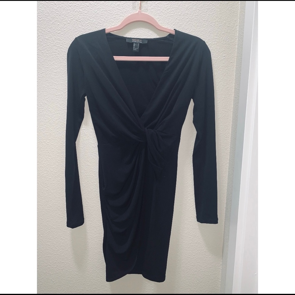 Mini Wrap Black Dress